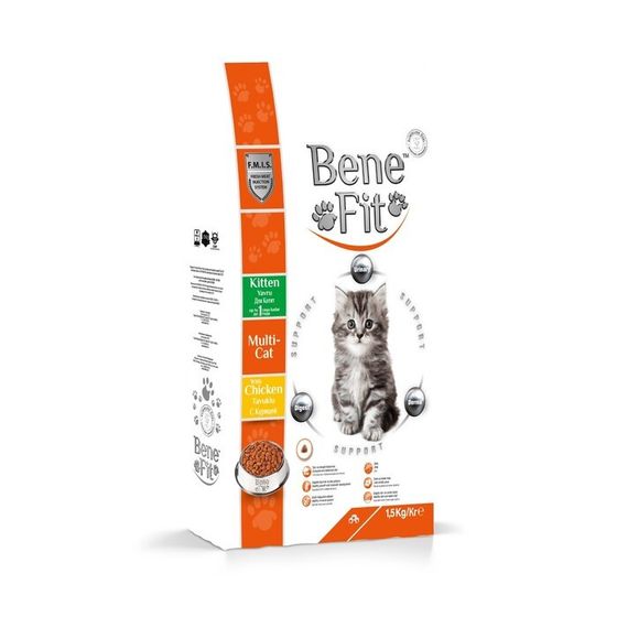 Сухой корм для котят Benefit Kitten Multi-Cat with Chicken, 1,5 кг