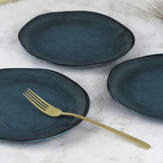 Тарелка обеденная STONE синий 26см