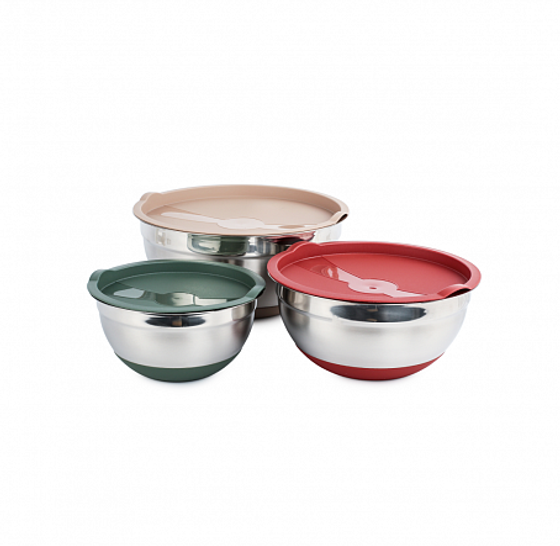 Набор мисок с крышками ORIENTAL 3шт 1.5л+2.4л+3.7л