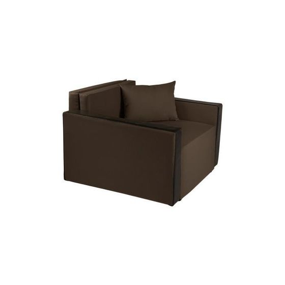 Кресло- кровать &quot;Милена-2&quot; CHOCOLATE/экокожа черная
