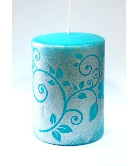 !09 НАБОР СВЕЧЕЙ 3 ШТУКИ (СИНЯЯ, КРАСНАЯ, БИРЮЗОВАЯ) - Свеча декоративная "Голуби любви " , 8x8x10 см., цвет красный + синий + бирюзовый