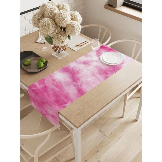 Дорожка на стол «Розовая фантазия», оксфорд, размер 40х145 см