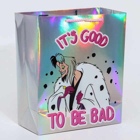 !Пакет голография горизонтальный &quot;Cruella Devil&quot;, Disney, 25 х 21 х 10 см