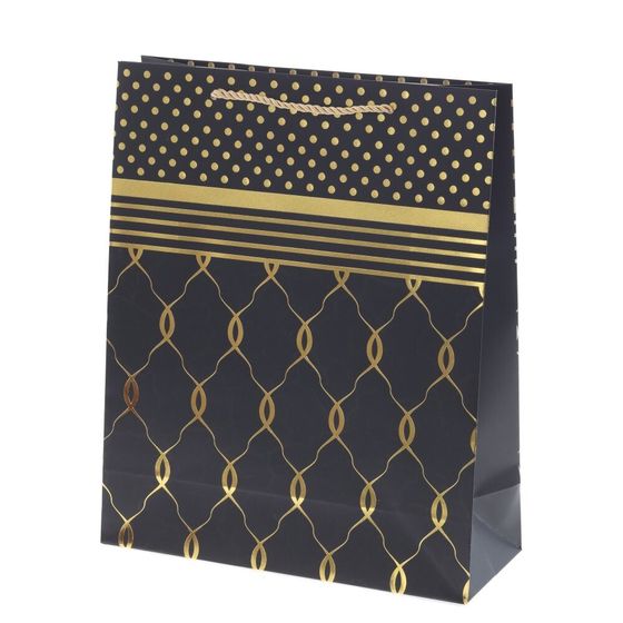 Пакет подарочный (бумага 210г/м2, блок микс 12шт), L26 W10 H32 см, 4в.