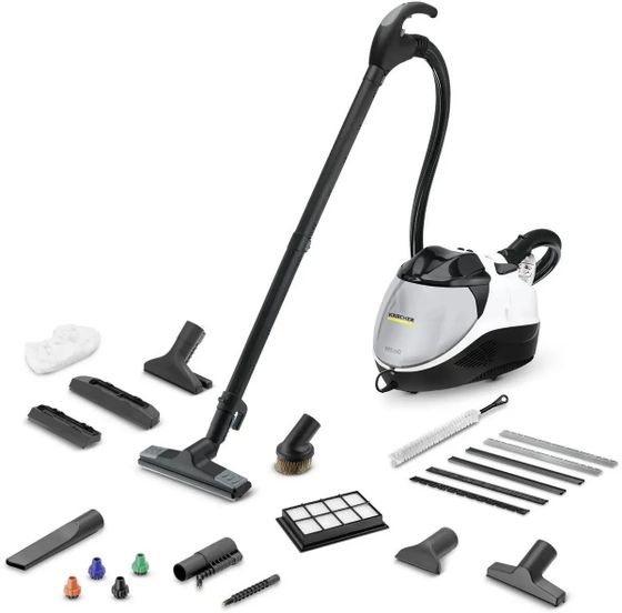 Пароочиститель напольный Karcher SV 7 2200Вт белый/черный (1.439-490.0)