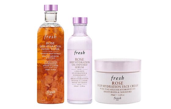 FULEISHI Rose Dual-Extract Serum Skincare Sets Soothing Tightening Three-Piece Set