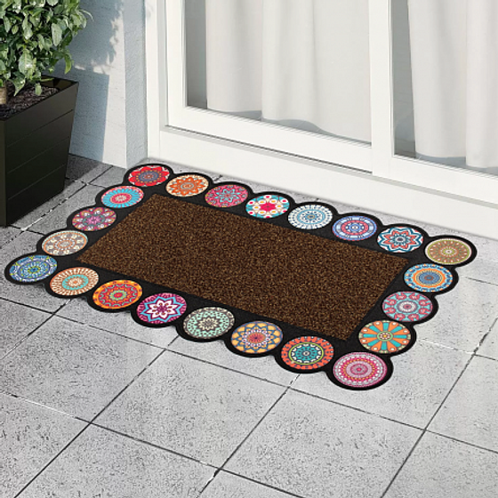 Коврик придверный MOSAIC RONDO brown 76Х45 см