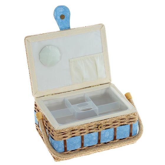 Шкатулка для рукоделия (с подносом и набором для шитья), Д28 Ш18 В13 см