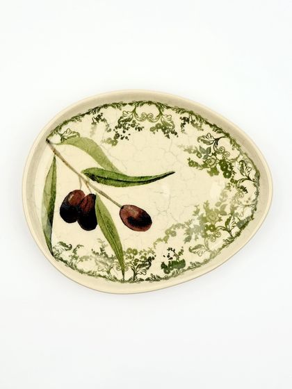Тарелка керамическая плоская «Винтаж», 18×14.4 см, Dolce Ceramo