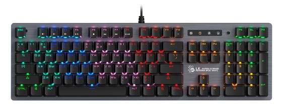Клавиатура A4Tech Bloody B760 LED игровая проводная серый