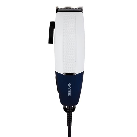 Машинка для стрижки Vitek Sappfire VT-2516 W сеть (насадок 4шт) белый/синий