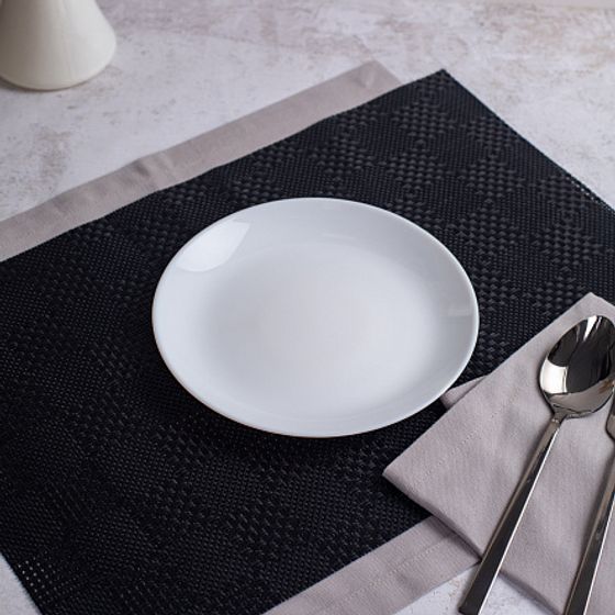 Столовый набор 19 предметов ДИВАЛИ черно-белый