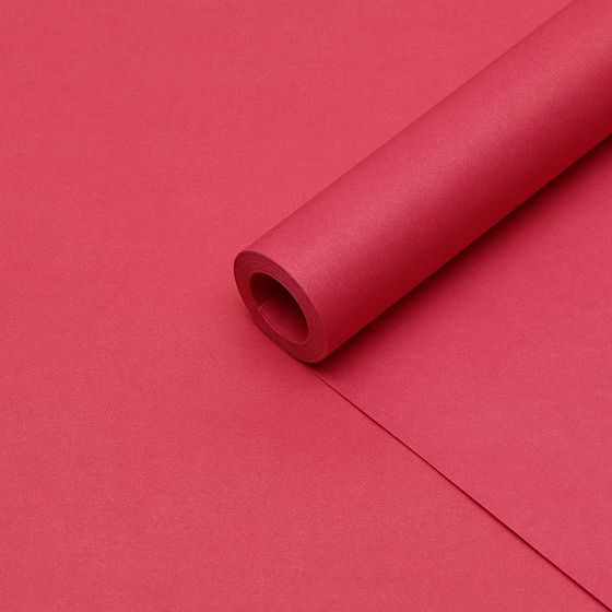 Бумага упаковочная крафт, розовая двусторонняя 0.68×10 м
