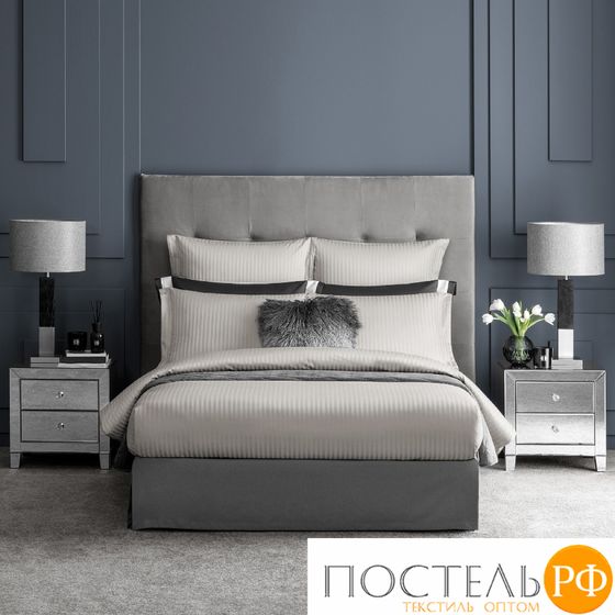 Togas КПБ ЛАРЬЕ сер 200x210/240x270/50x70-2, 4пр, 100% хлопок жаккард