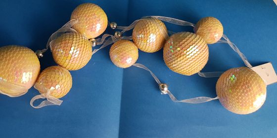 !09 Елочное украшение бусы из пайеток &quot;FAIRY SEASON&quot; 1.8 м