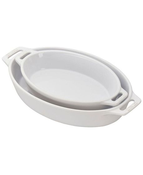 Ceramic 2 Piece Oval Baking Dish Set