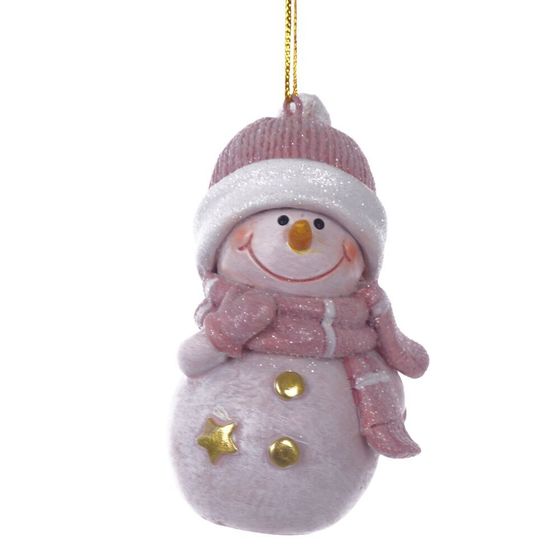 Фигурка декоративная подвесная &quot;Снеговик&quot;, L5 W5 H8,5 см, 2в.