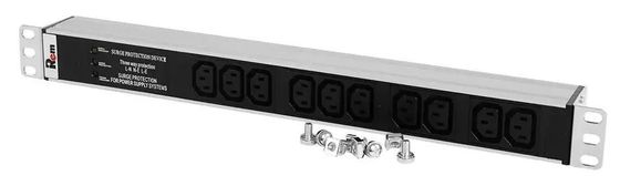 ЦМО Блок розеток Rem-10 без шнура с фил. и инд., 10 IEC 60320 C13, вход IEC 60320 C14, 10A, алюм., 19&quot; (R-10-10C13-FI-440-Z)