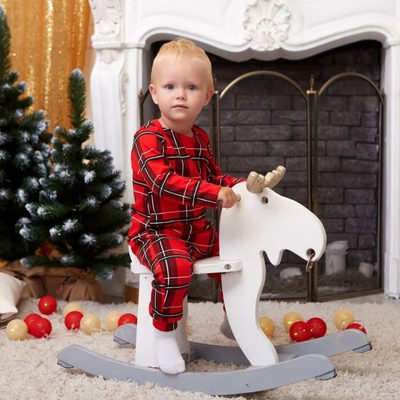 Комбинезон Крошка Я &quot;Santa baby&quot;, рост 68-74 см, красный