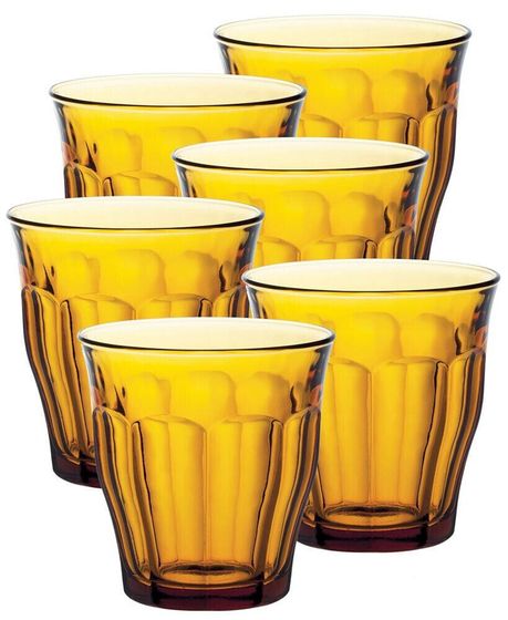 Picardie Amber Tumbler - 8 3/8 Oz. - Set Of 6