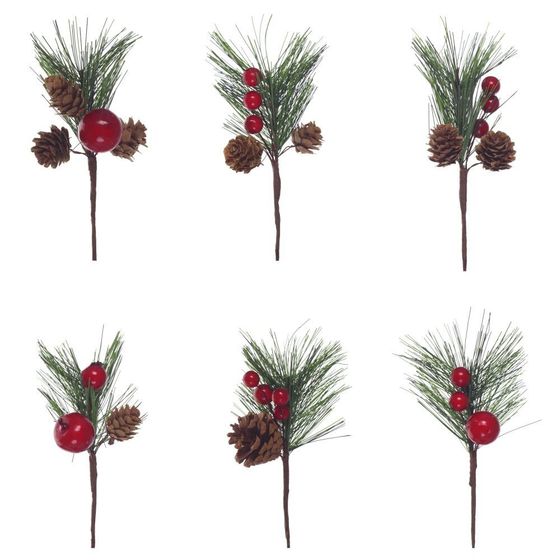 Изделие декоративное &quot;Ветка&quot;, L9 W10 H15 см, 6в.