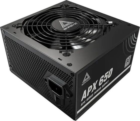 Блок питания 650W ATX Montech APX 650 80 PLUS WHITE (20+4pin) APFC 120mm fan 6xSATA Cab Manag RTL