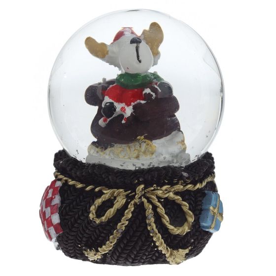Фигурка декор в стекл шаре &quot;Дед Мороз/Мишка/Олень&quot;, D 4.5 см, L4,5 W5 H6 см, 4в.