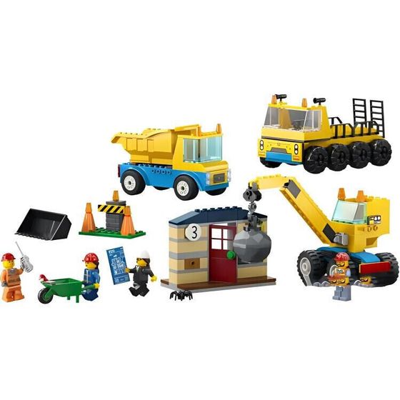 Конструкторы LEGO Construction Trucks And Wrecking Ball Crane 60391