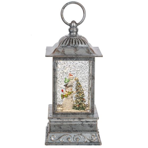 Изделие декоративное &quot;Фонарь&quot; (подсвет, вьюга, 3хАА н/п), L10 W10 H27 см