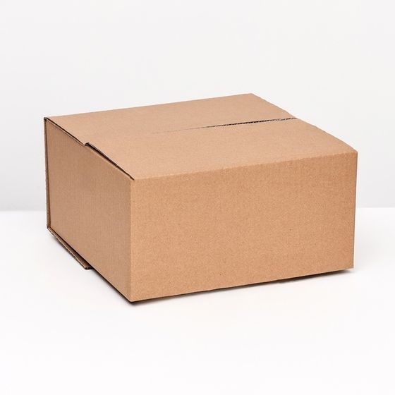 Коробка складная, бурая, 30 х 30 х 15 см