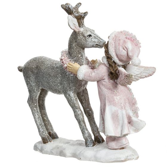 Фигурка декоративная &quot;Девочка с оленем&quot;, L15 W5,5 H14,5 см