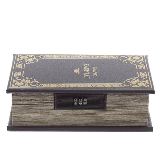 Шкатулка-книга с кодовым замком, L16 W6,5 H22 см