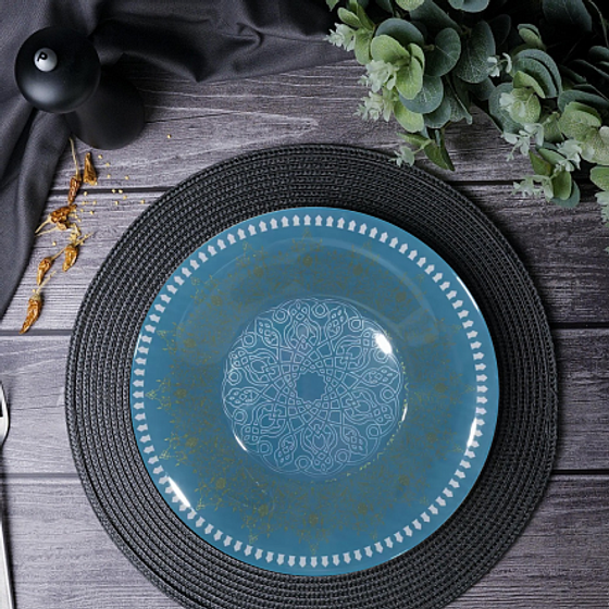 Тарелка суповая BAGATELLE TURQUOISE 21.5см