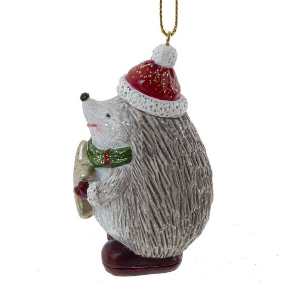 Фигурка декоративная подвесная &quot;Ежик&quot;, L4 W5 H8 см, 4в.