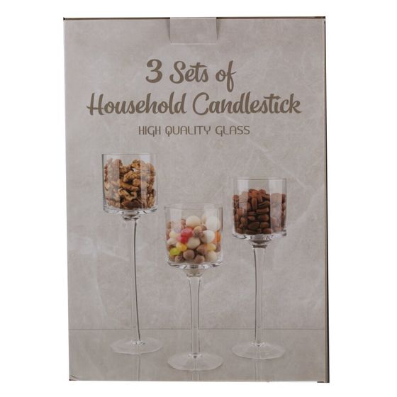 Набор из 3-х подсвечников, L23 W12 H23,5 см