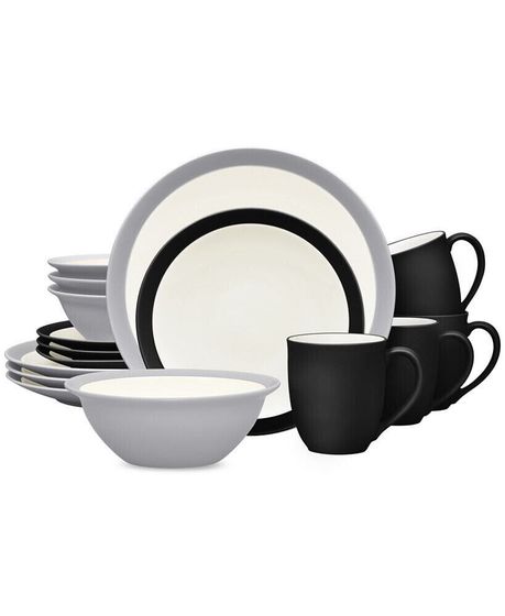 Colorwave Curve Mixed 16-Pc. Dinnerware Set, Service for 4