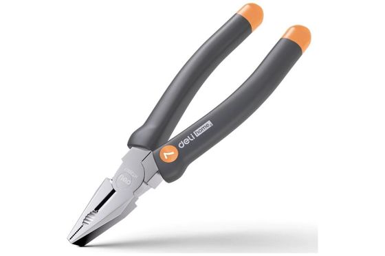 Шарнирно-губцевый инструмент пассатижи Deli Home Series Gray HT2007C 180мм, эксклюзивный дизайн, рукоятка из высококачественного софттач пластика
