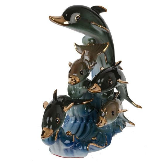 Фигурка декоративная "Дельфины", L17 W7 H11 см