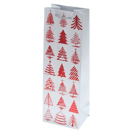 Пакет подарочный (бумага 210г/м2, блок 12шт), L12 W9 H35 см, 4в.