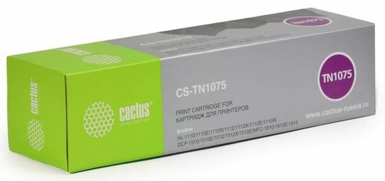 Картридж лазерный Cactus CS-TN1075 TN-1075 черный (1000стр.) для Brother HL-1110/1112/1510/1512/1810/1815