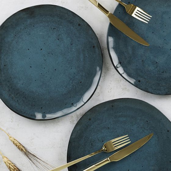 Тарелка десертная STONE синий 20см