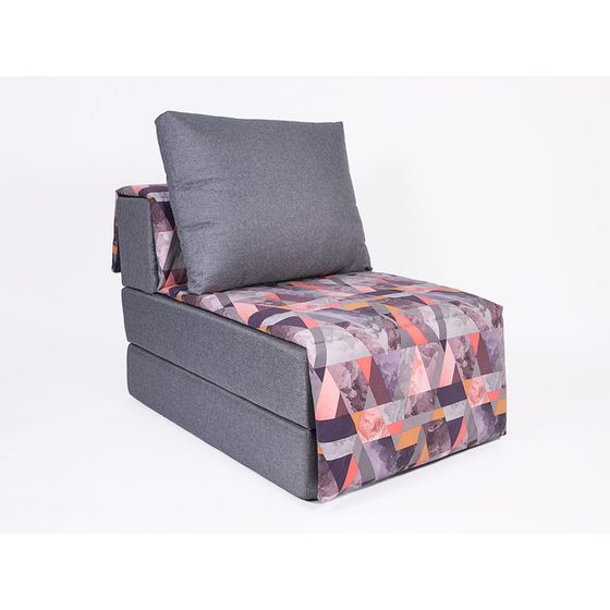 Кресло-кровать «Харви» с накидкой-матрасиком, размер 75×100 см, цвет серый, манговый