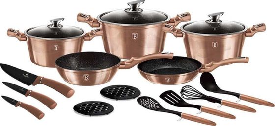 Набор посуды Berlinger Haus METALLIC ROSE GOLD [BH-6161]