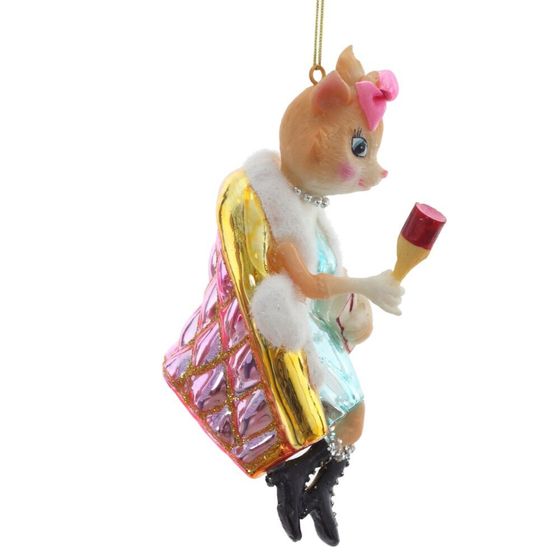 Украшение новогоднее "Кошка", L8 W12 H11 см