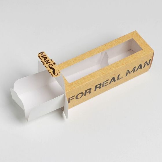 !09 Коробка складная для макарун(набор 10 штук) For real man 18 х 5,5 х 5,5 см.