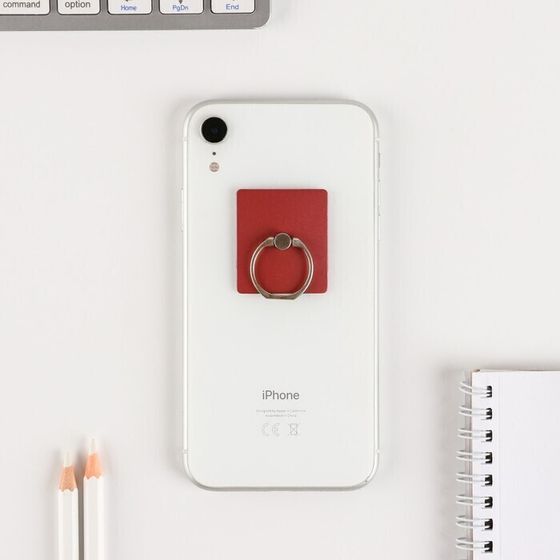 !09 Подарочный набор: брелок-пушистик и кольцо-подставка для телефона "С Новокотием!"