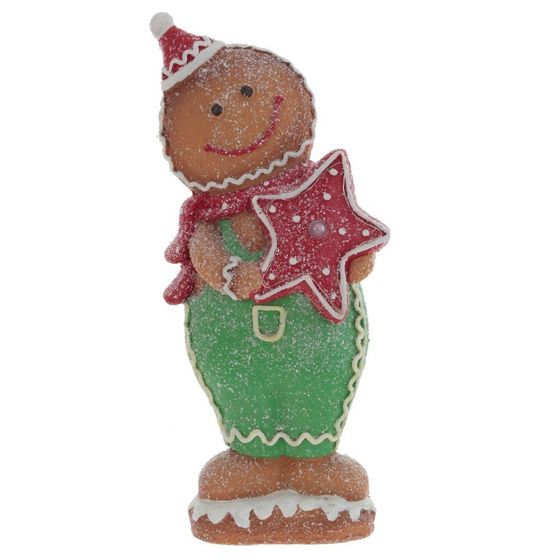 Фигурка декоративная с подсвет &quot;Пряник: Мальчик/Девочка&quot;,(3хAAA), L21 W10,5 H42 см, 2в.