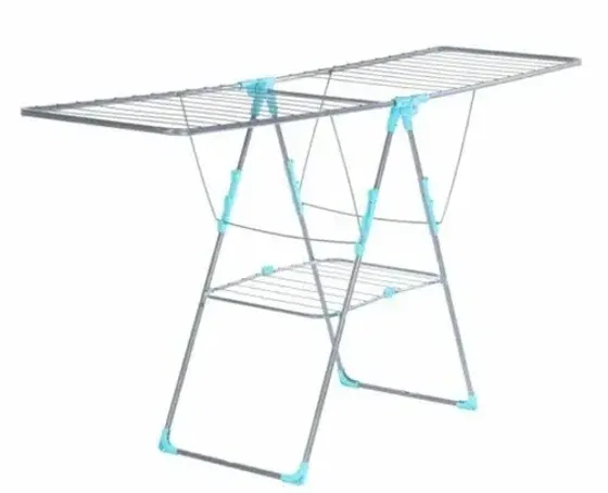 !Сушилка для белья напольная Nika СБ8П/С, складная, сушильное полотно 21 м, серебро
