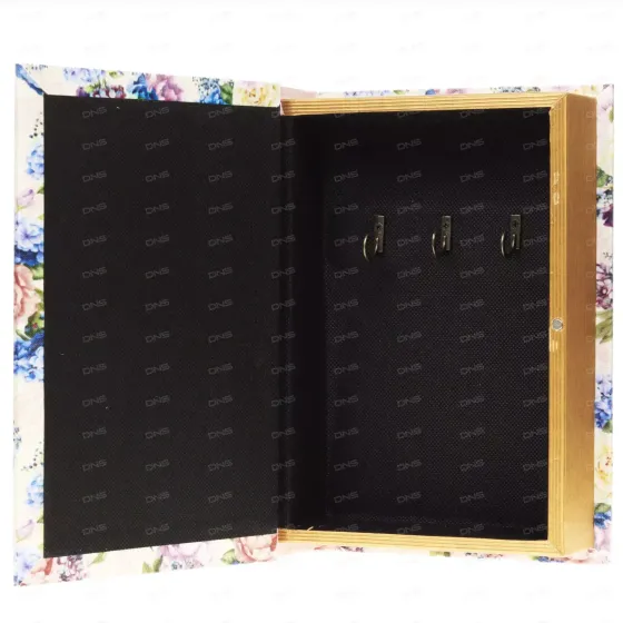 !09 Декоративная настенная ключница Котик на окне, 19х6х27 см на 3 ключа