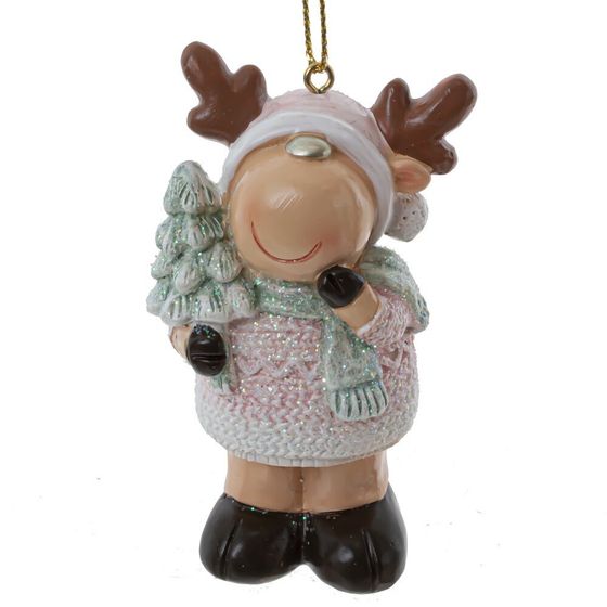 Фигурка декоративная подвесная &quot;Олень&quot;, L4,5 W3 H8 см, 4в.